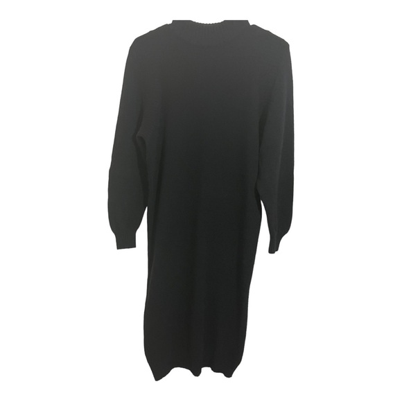 Raoul womens lambs wool and angora blend dress.midi size medium black - Picture 2 of 8
